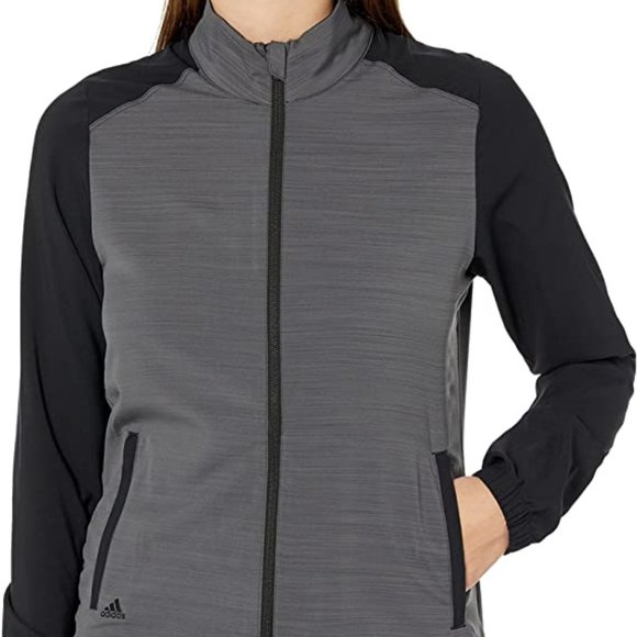 🆕adidas Women's Essentials Full Zip Wind, Black-Grey, Brand NEW, NWT, Authentic - Picture 1 of 2